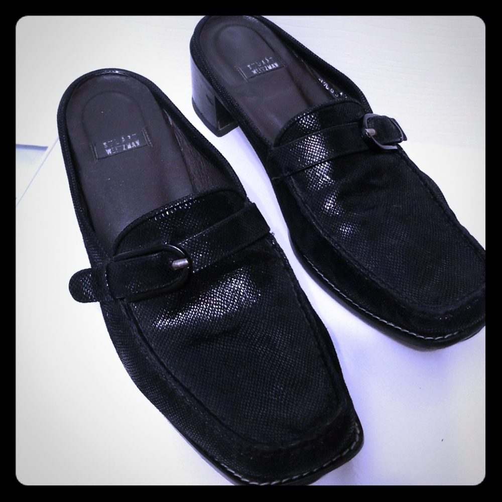 Stuart Weitzman leather mules